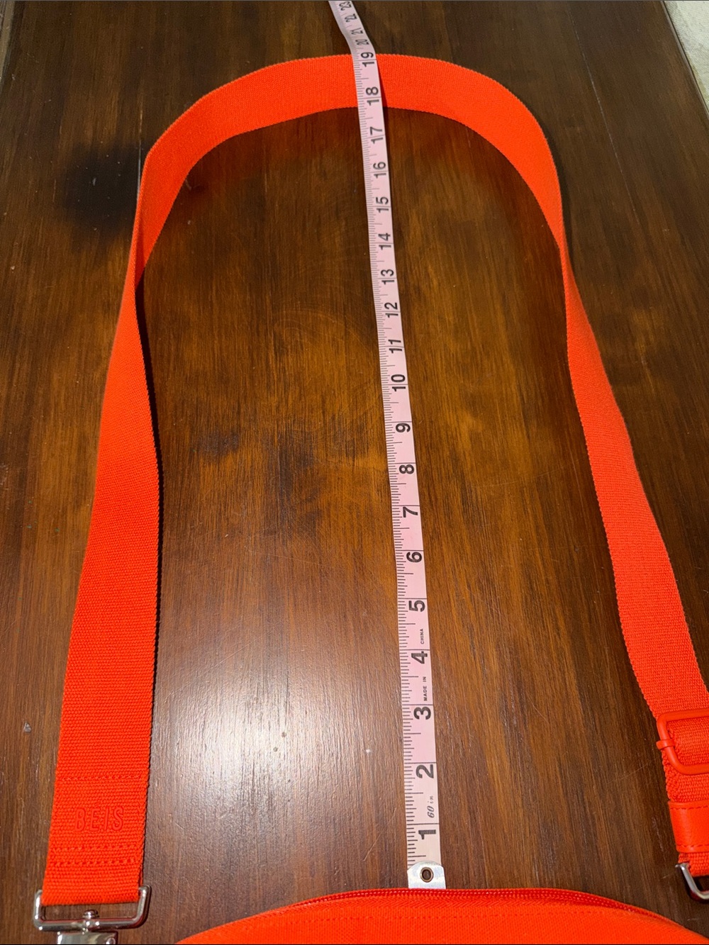 BEIS Bright Orange Crossbody Canvas Bag - Picture 7 of 15